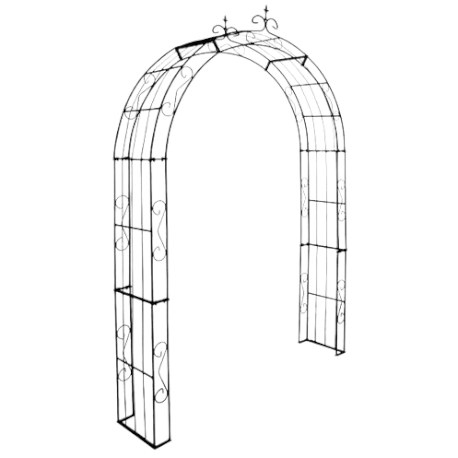 Darstellung von Rosenbogen spitz ADVANCE riesig rost 200 cm