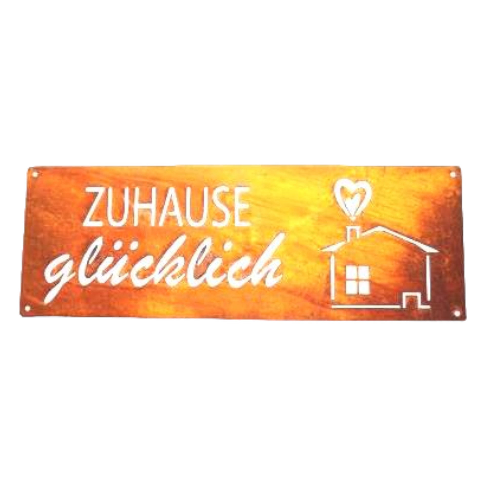 Darstellung von Tafel Zuhause glücklich