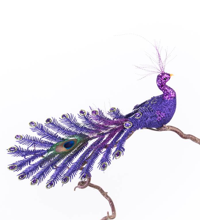 Darstellung von Vogel mittel purple m. Clip l= 30 cm