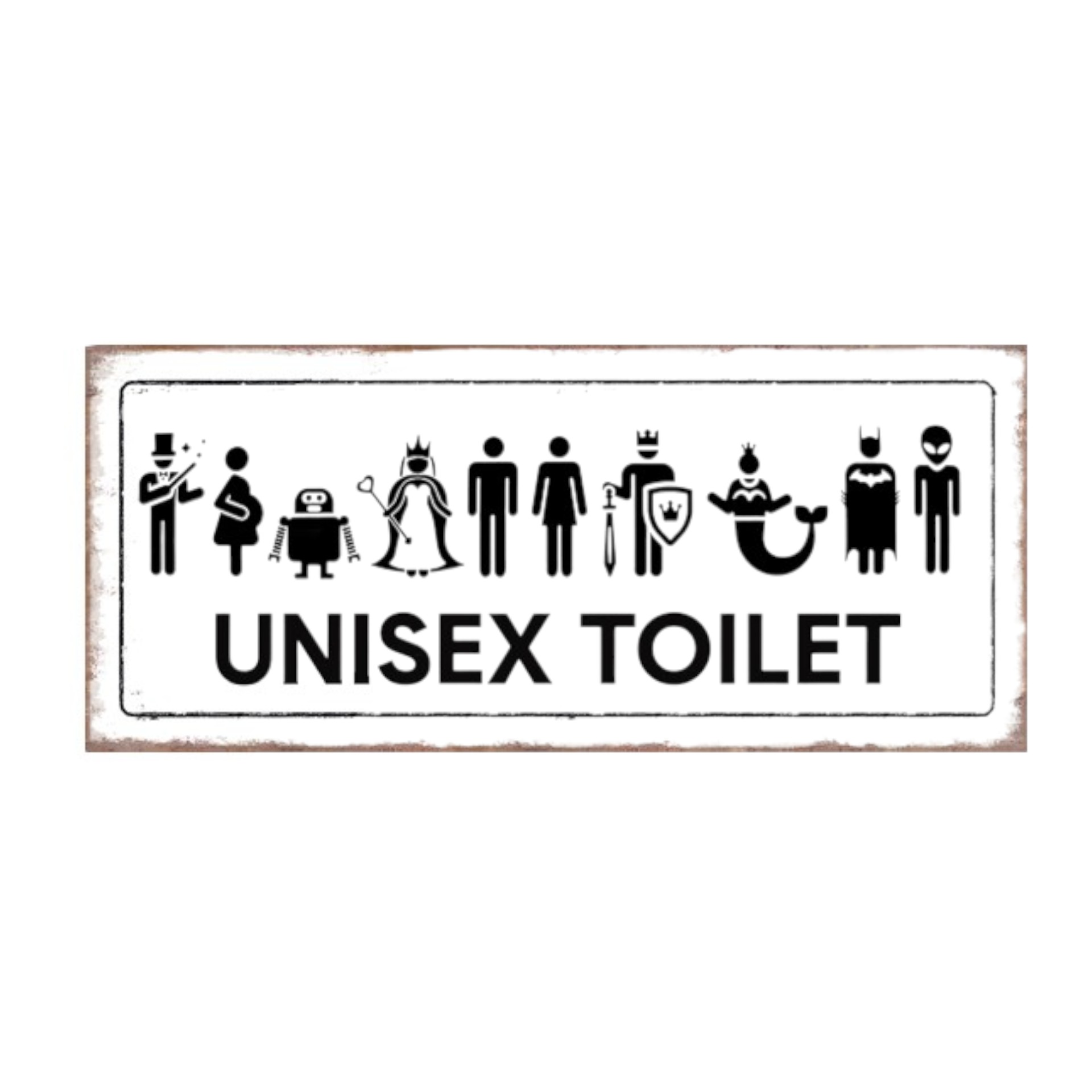 Darstellung von UV Schild Unisex-Toilet