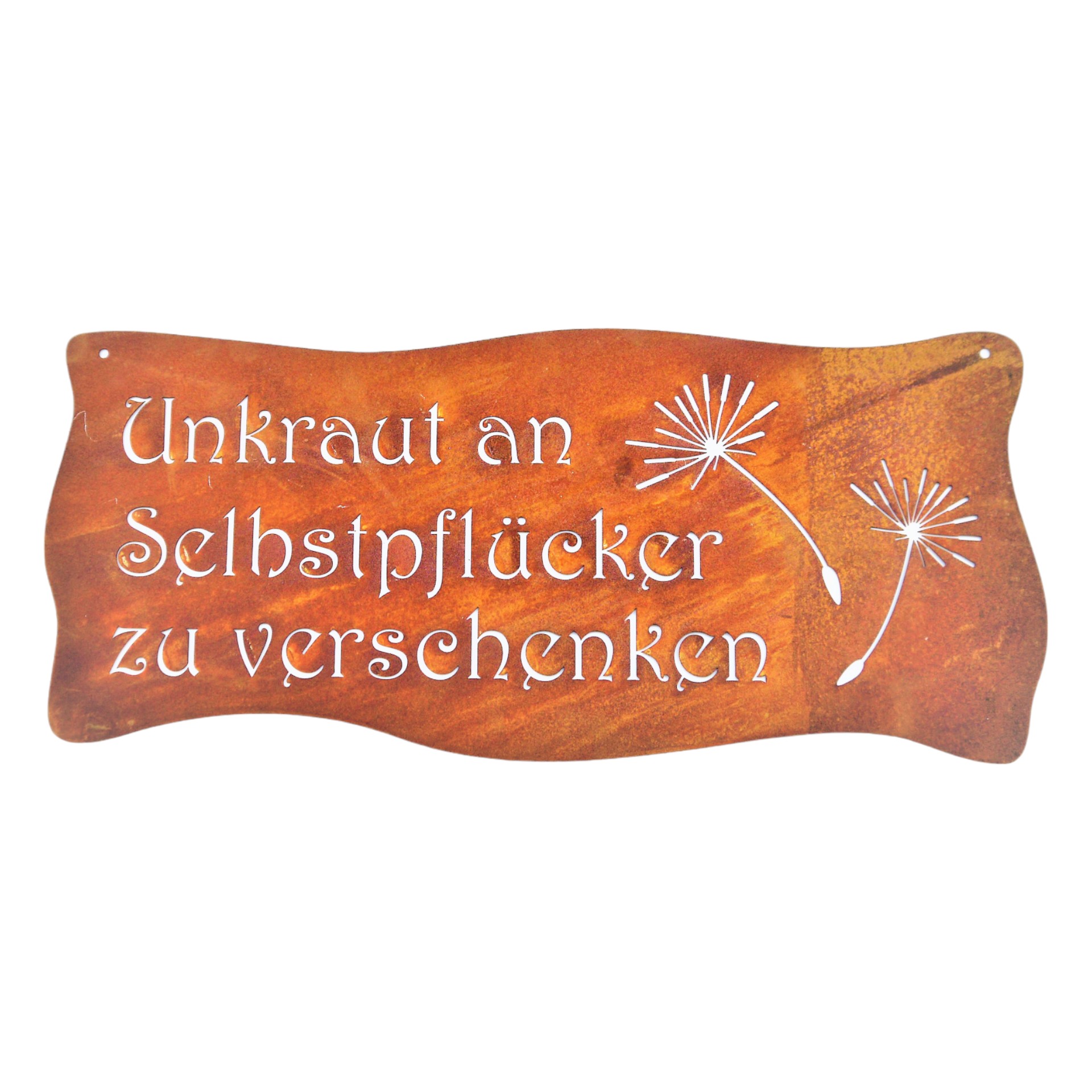 Darstellung von Tafel „Unkraut an Sebstpflücker…“