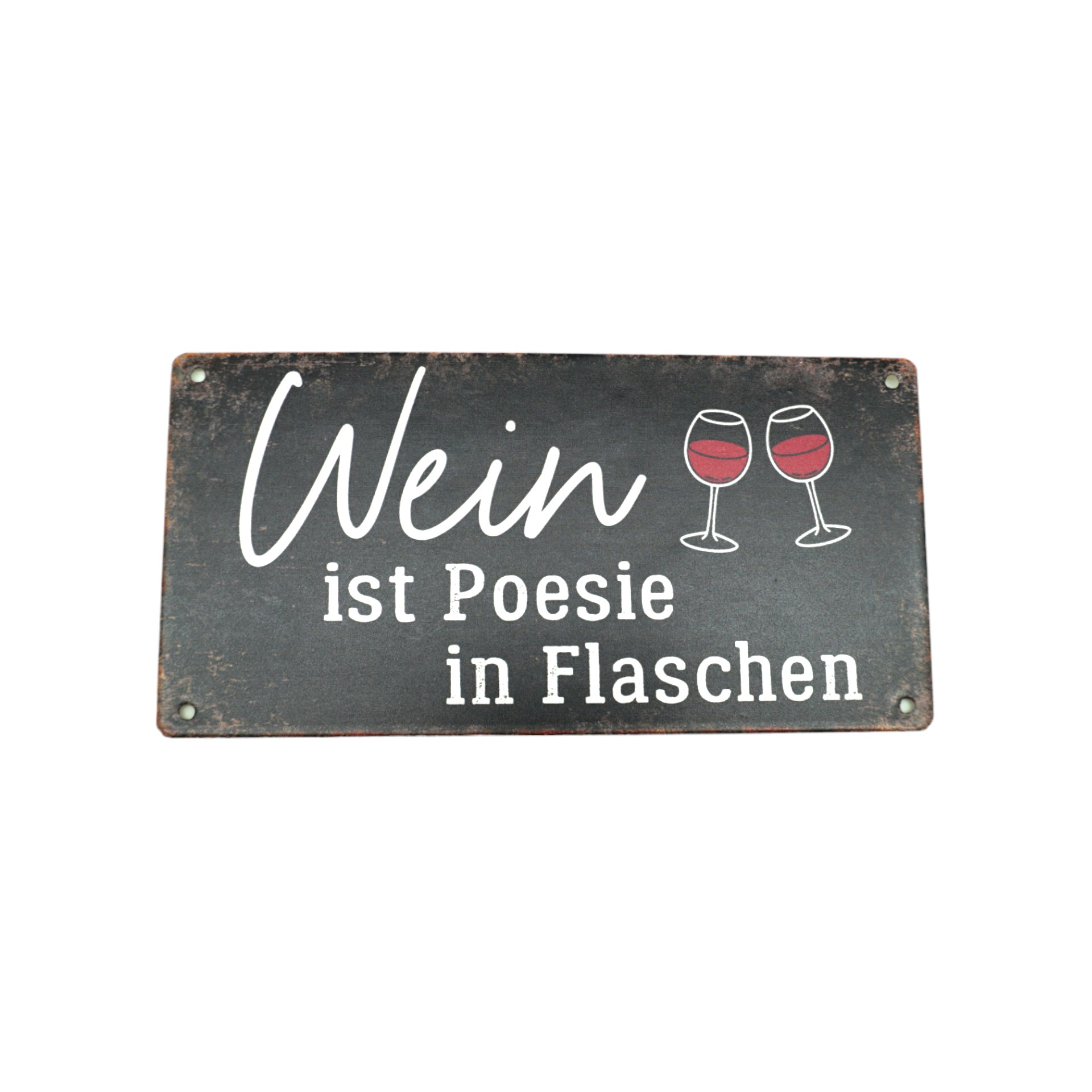 Darstellung von UV Schild - Wein ist Poesie in Flaschen