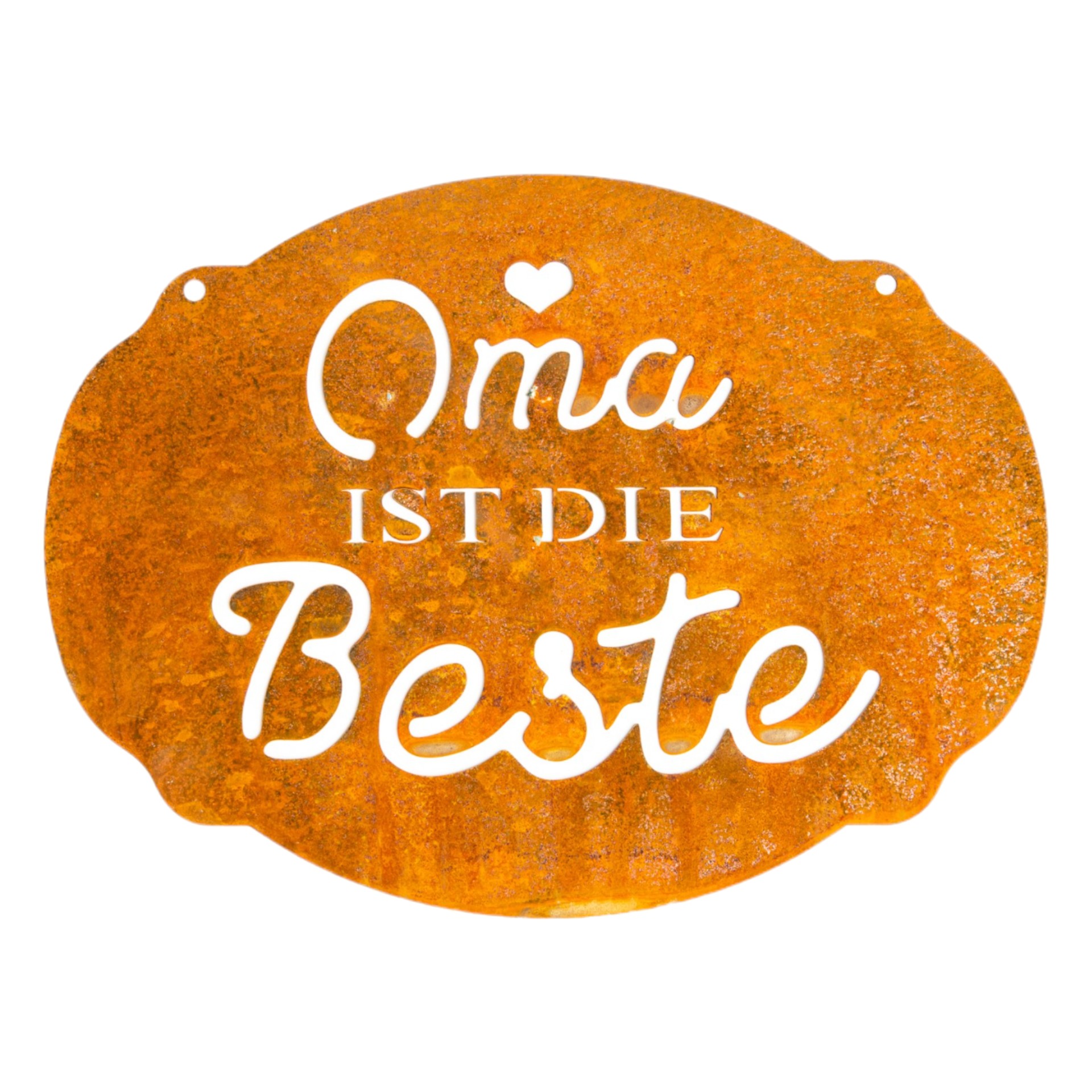 Darstellung von Tafel oval Oma ist die Beste