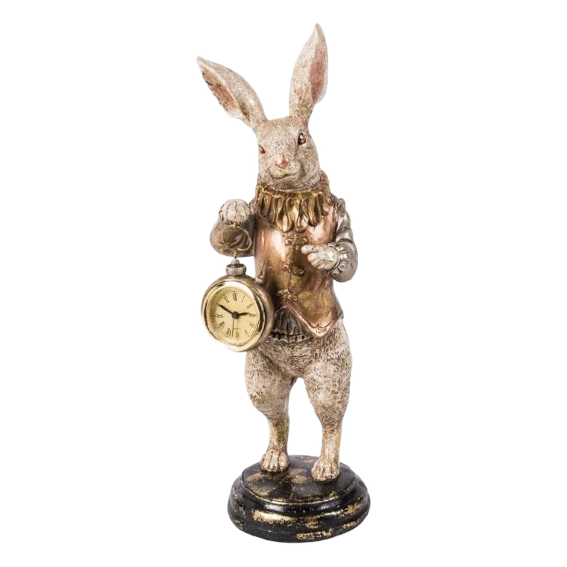 Darstellung von stehender Hase mit Uhr