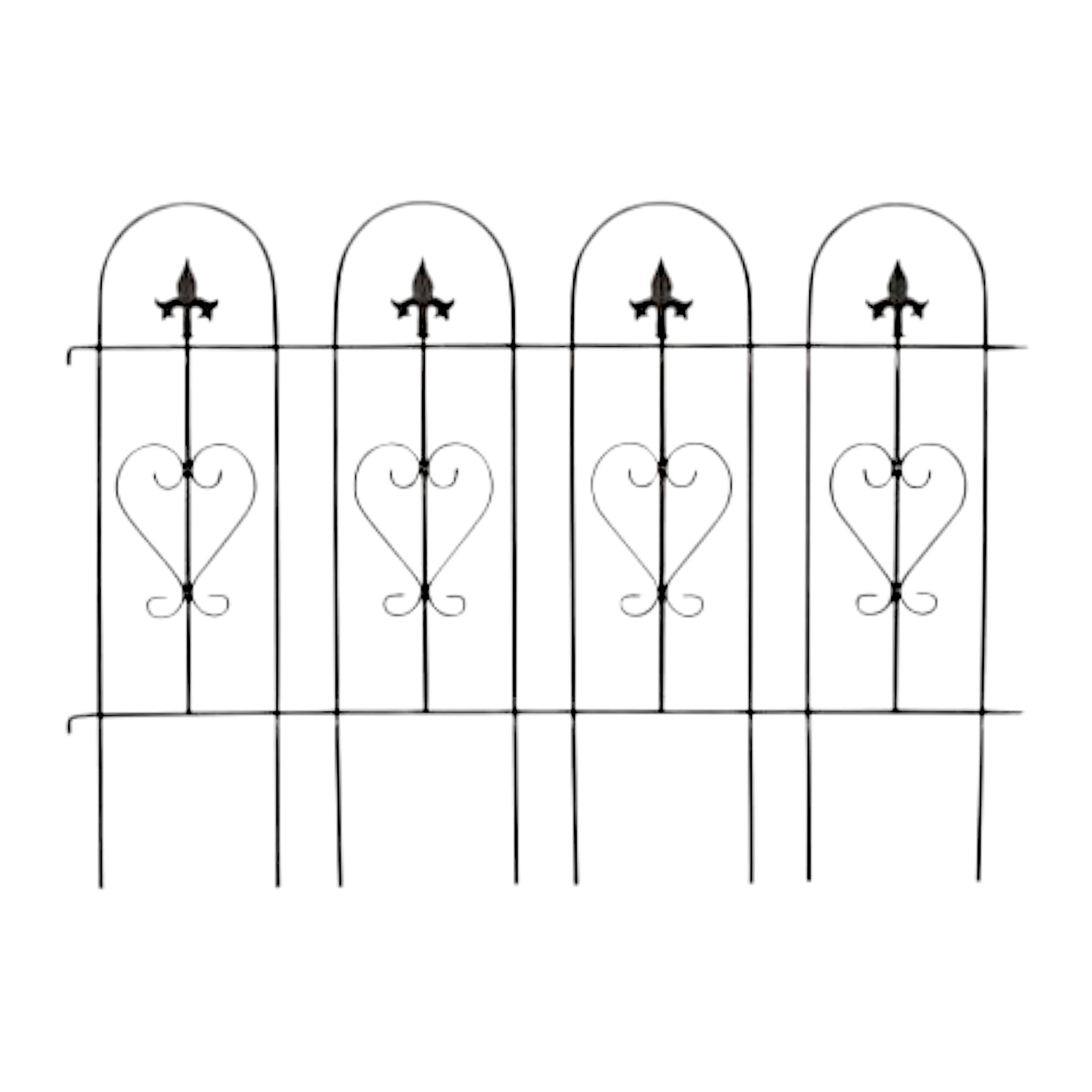 Darstellung von Zaunstecker Herz rost