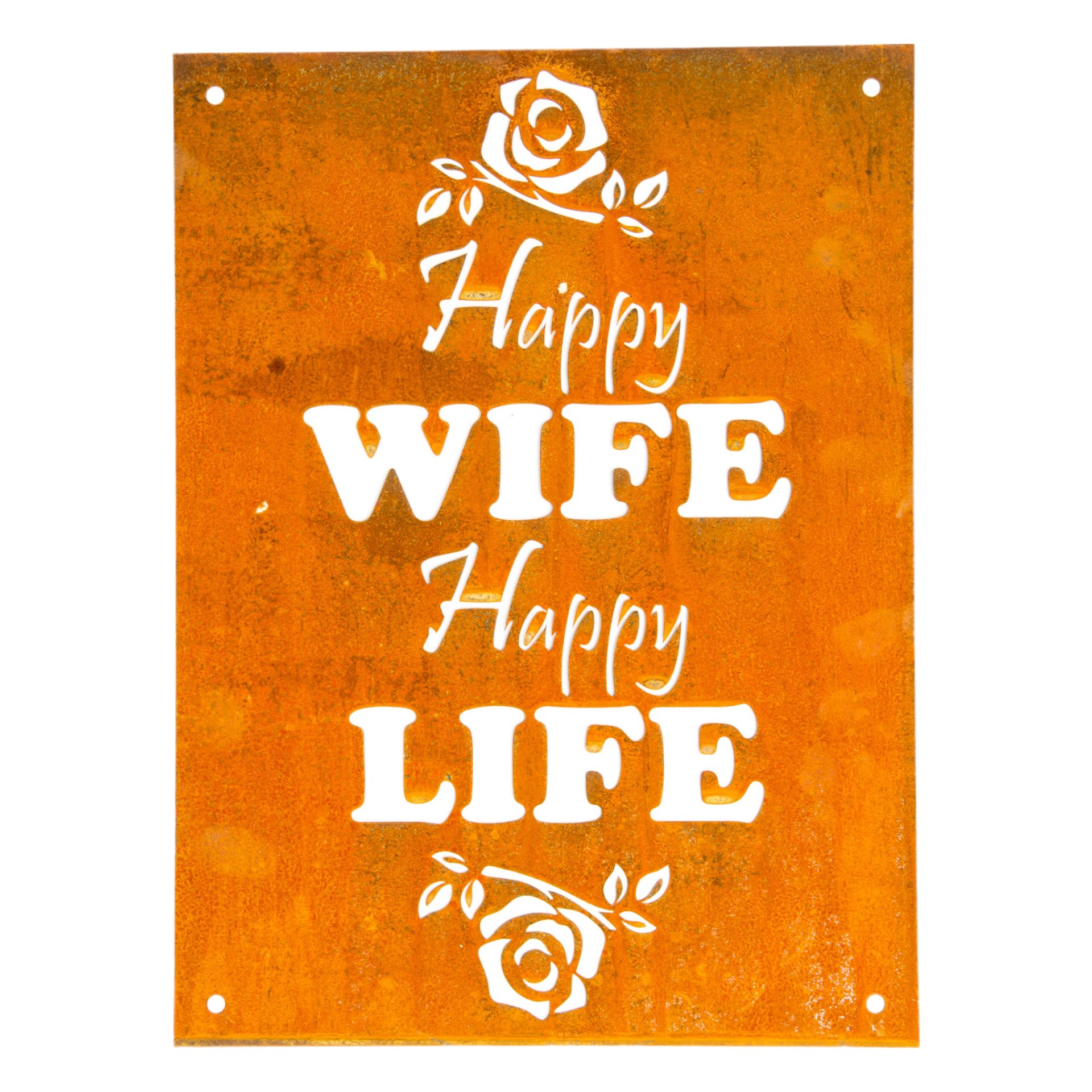 Darstellung von Tafel Happy wife, happy life