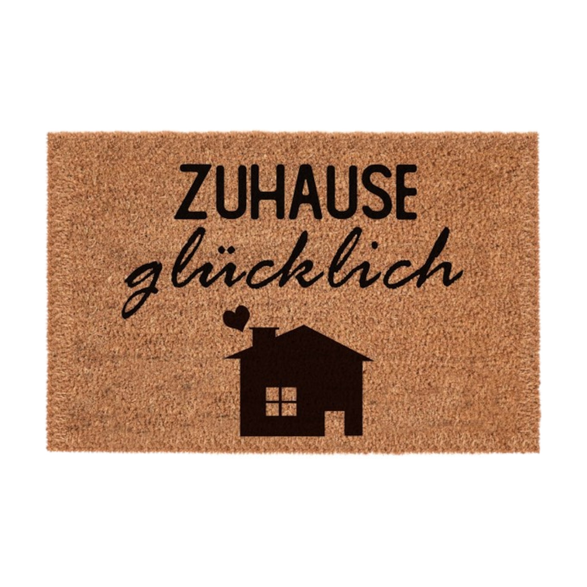 Darstellung von Fußmatte Zuhause glücklich