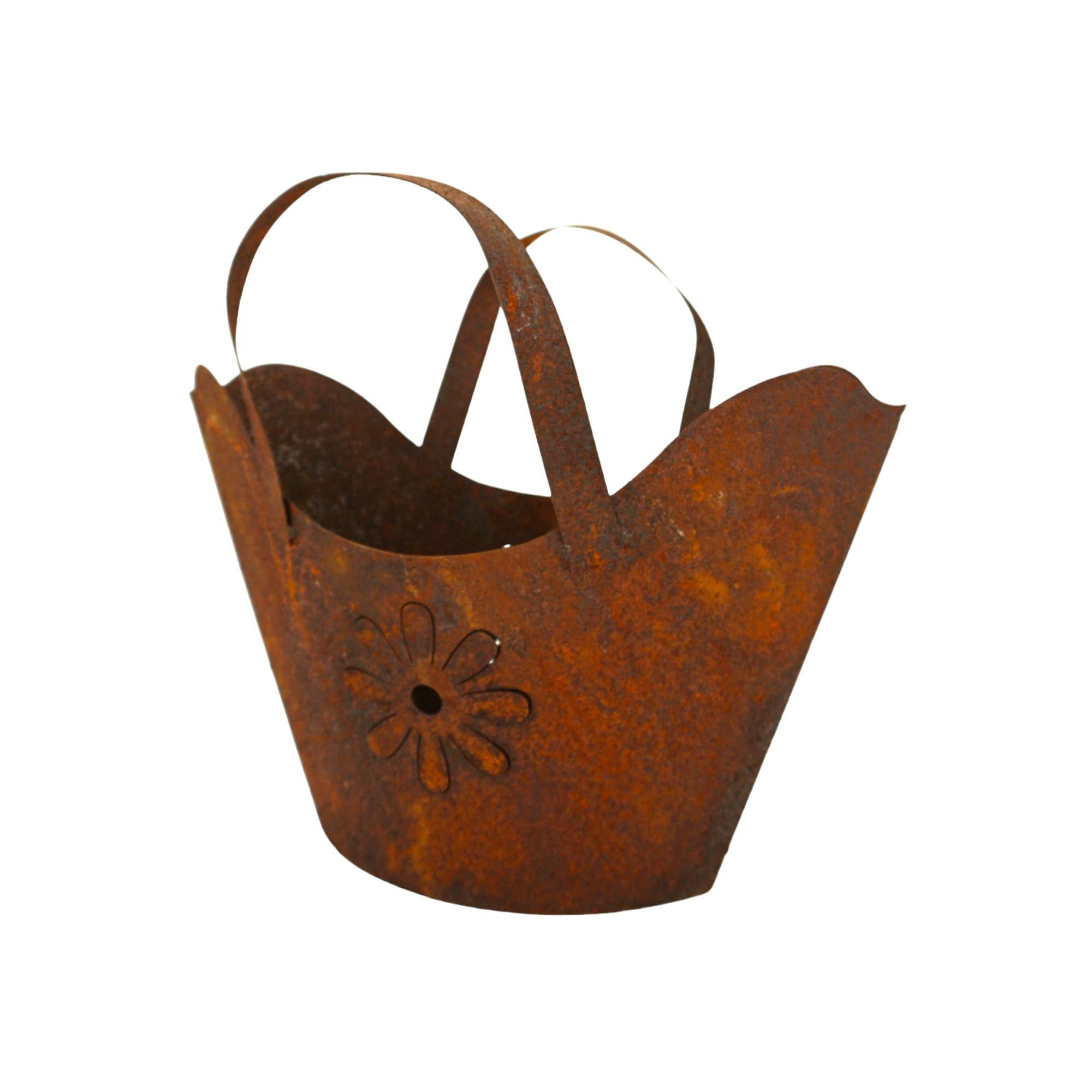 Darstellung von Handtasche rost m. Blume, h= 37 cm, 1,55 kg