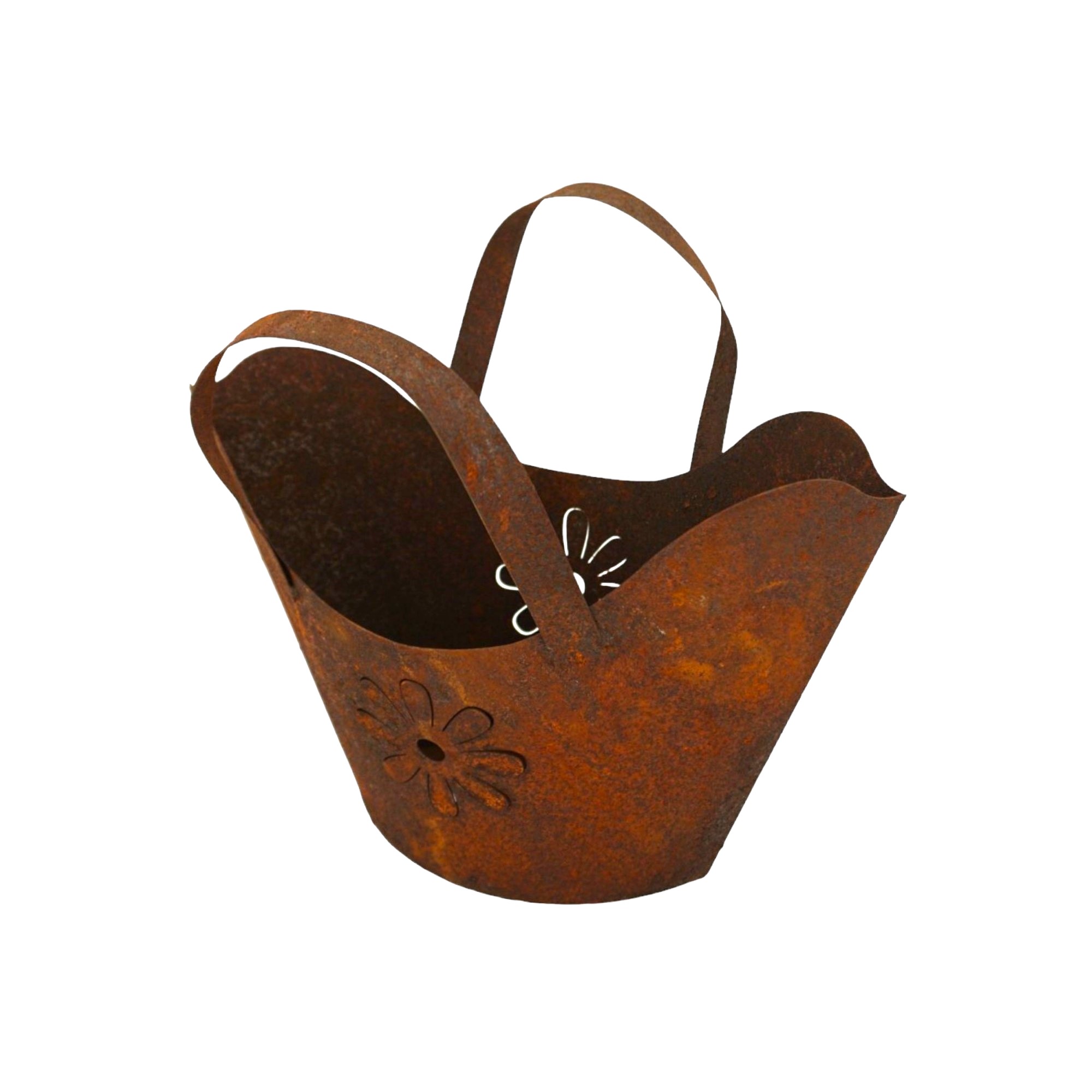 Darstellung von Handtasche rost m. Blume, h= 37 cm, 1,55 kg