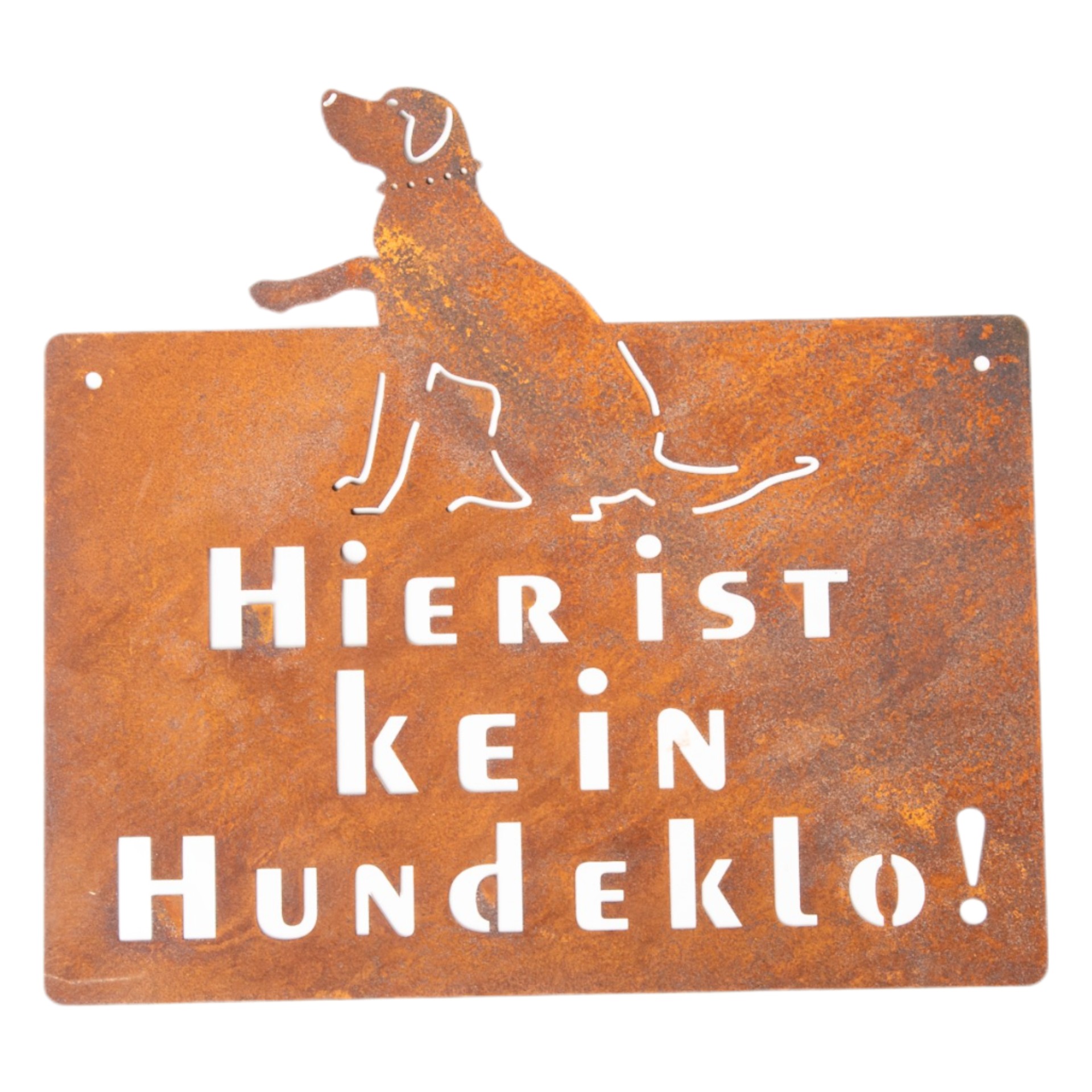 Darstellung von Tafel eckig „Hundeklo“ zum Hängen