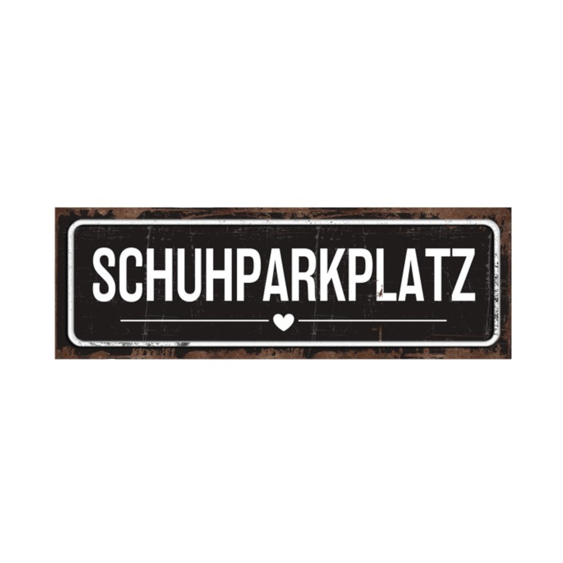 Darstellung von UV Schild Schuhparkplatz