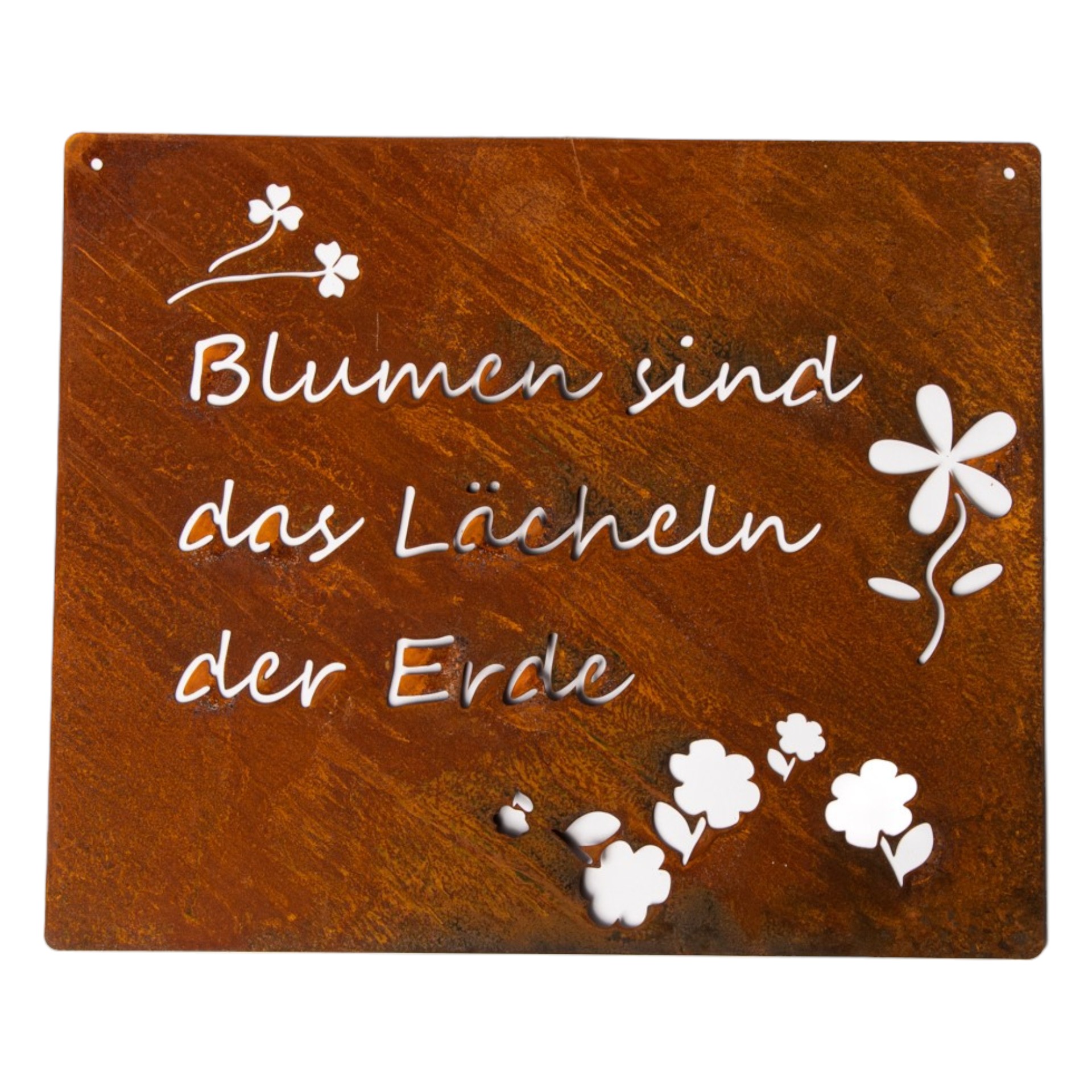 Darstellung von Tafel Blumen sind das Lächeln ....