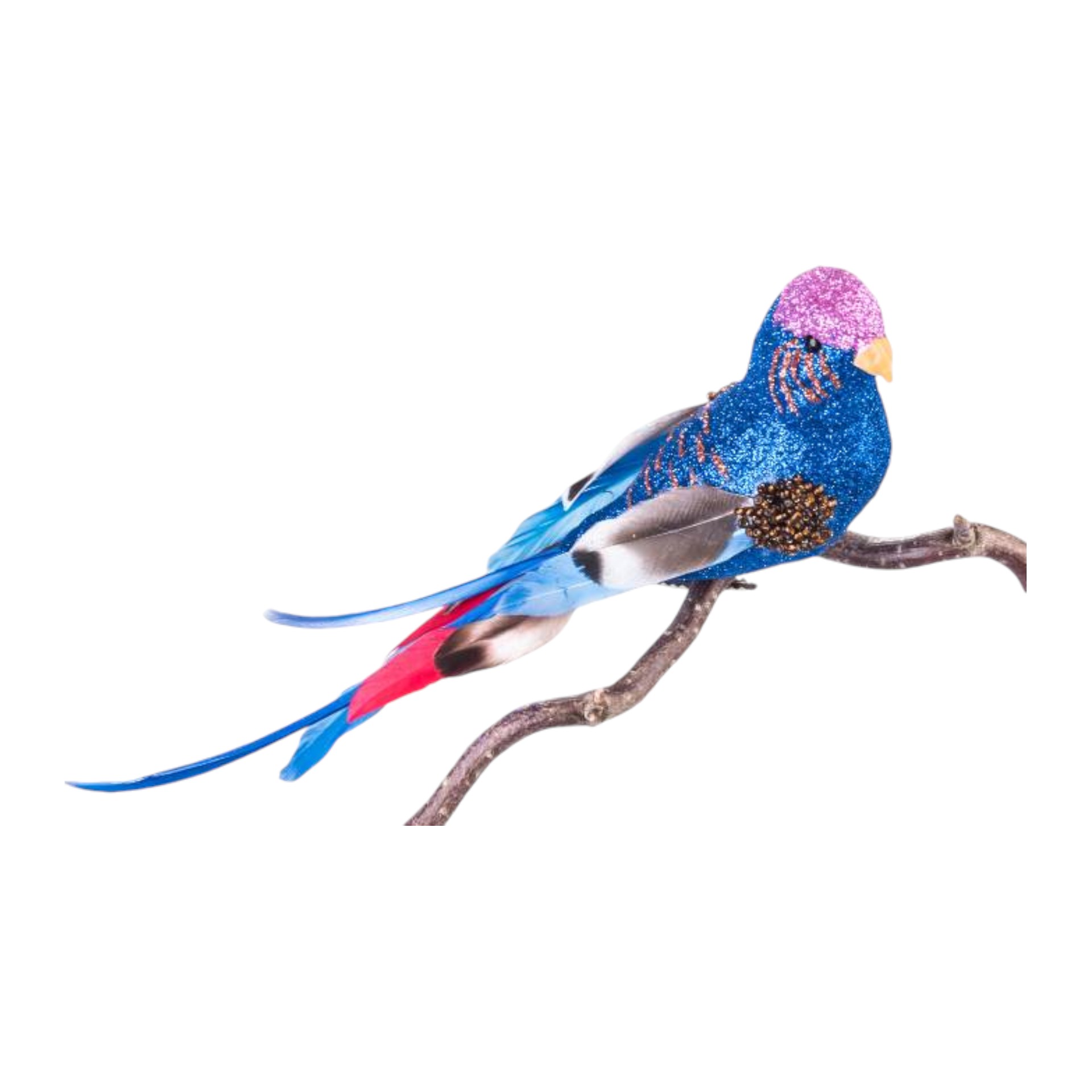 Darstellung von Vogel klein blau m. Clip l= 21 cm