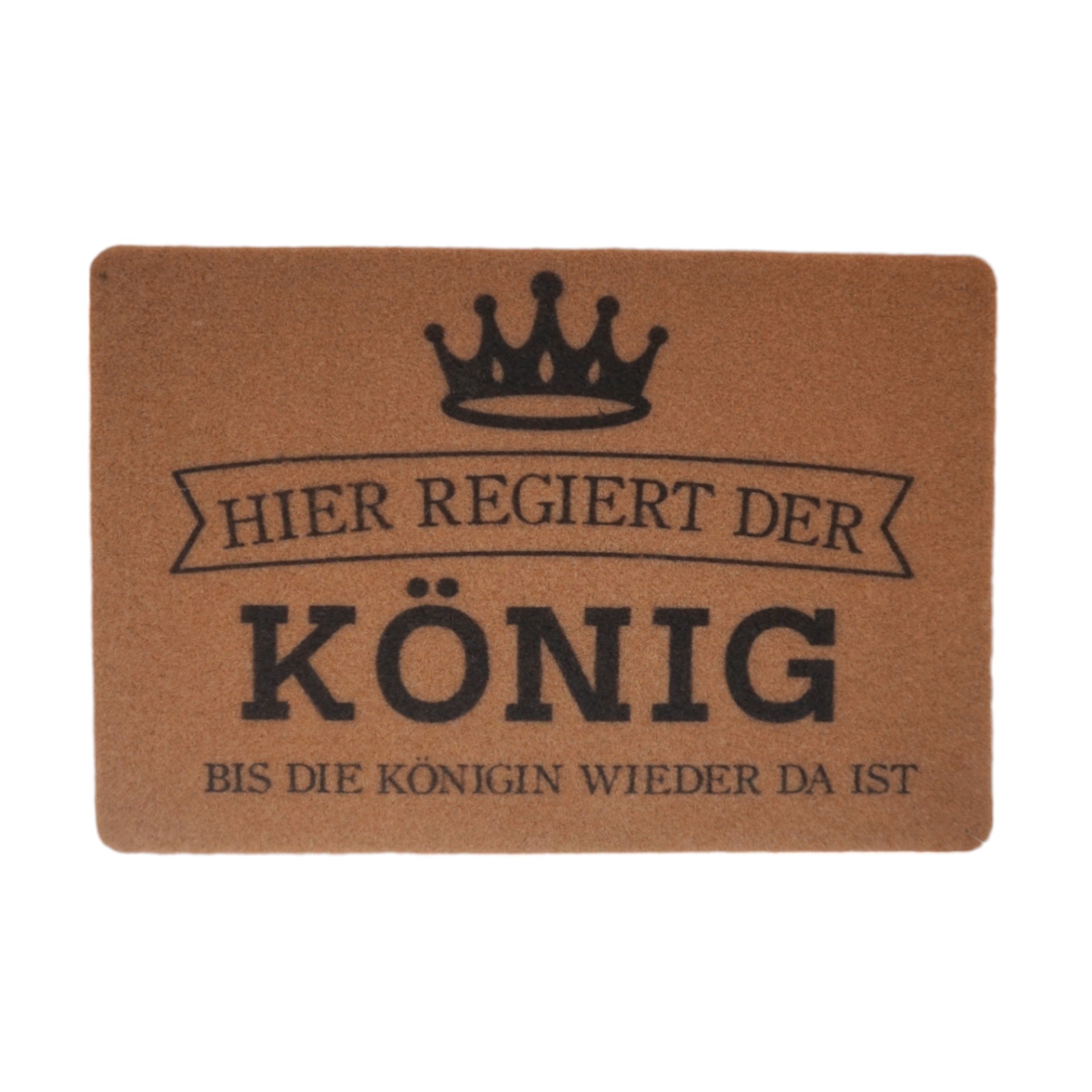 Darstellung von Fußmatte hier regiert der König