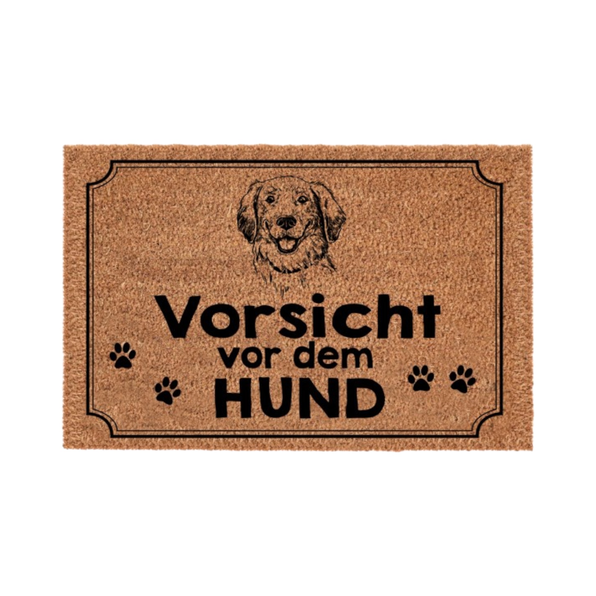 Darstellung von Fußmatte Vorsicht vor dem Hund